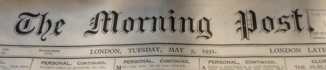 Morning Post Masthead